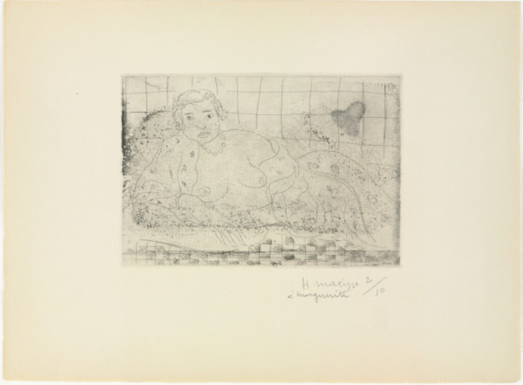 Nude Lying Down, Checker-Board Ground