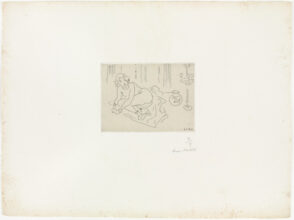 Sleeping Nude. Interior with Venetian Lamp