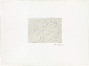 Seated Figure on a Flowered Background