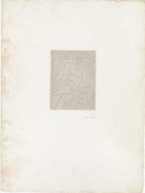 Draped Nude on Background of Circles