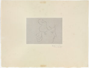 Profile of Girl with Grecian Hairstyle