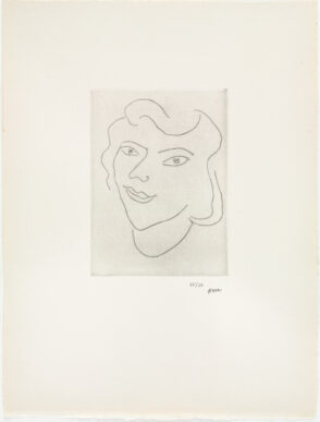 Triangular Face, Hair in Scroll Form