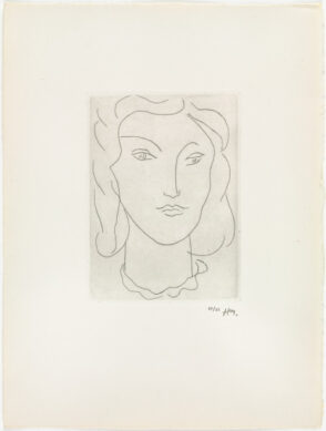 Head of Young Woman in Festooned Necklace