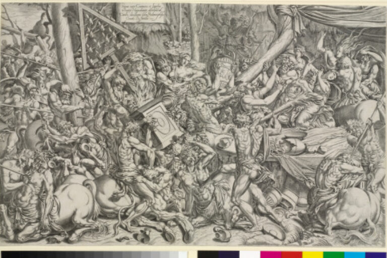 THE BATTLE OF THE CENTAURS AND LAPITHS AT THE WEDDING OF HIPPODAMIA