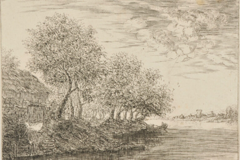 LANDSCAPE WITH CURLING CLOUDS