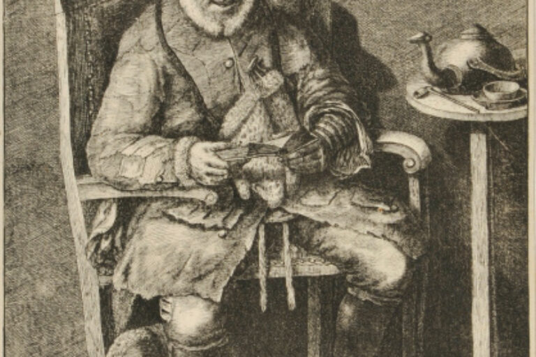 AN OLD MAN READING