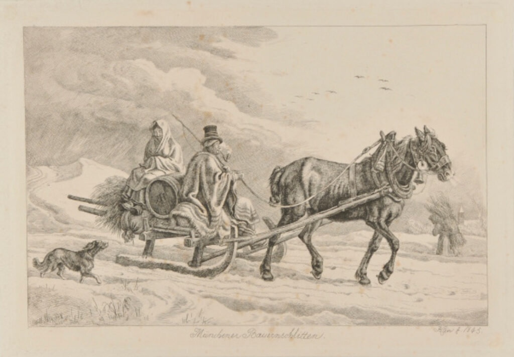 Sledding in Munich (Müchener bauernschlitten)