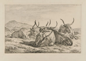 Landscape with Four Oxen