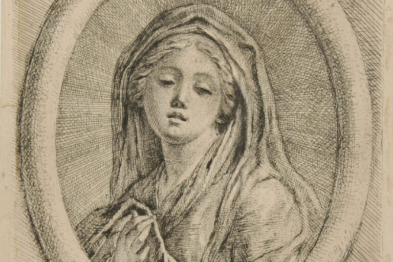 VIRGIN MARY IN AN OVAL
