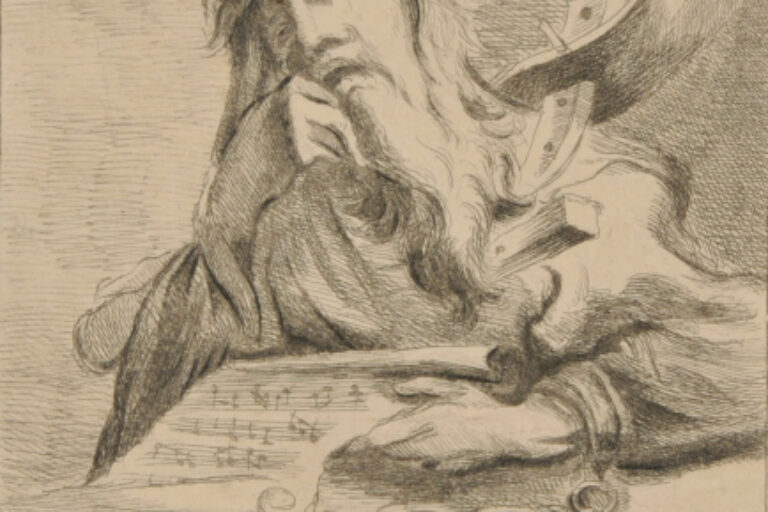 SAINT WITH A YOKE, AND MUSIC IN HIS HAND