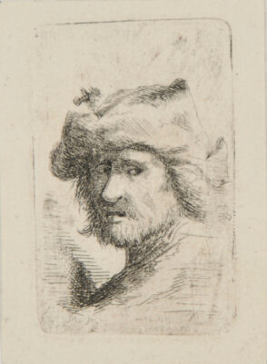 Head of a Man with Short Beard, Wearing a Cap