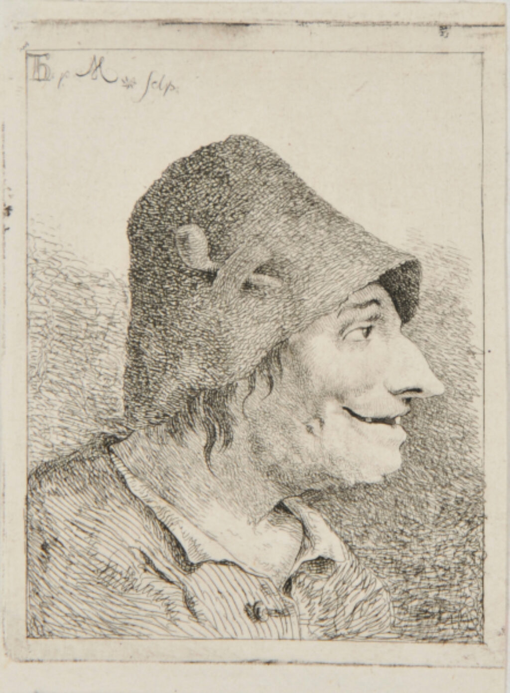 A Toothless Peasant with a Pipe in His Hat