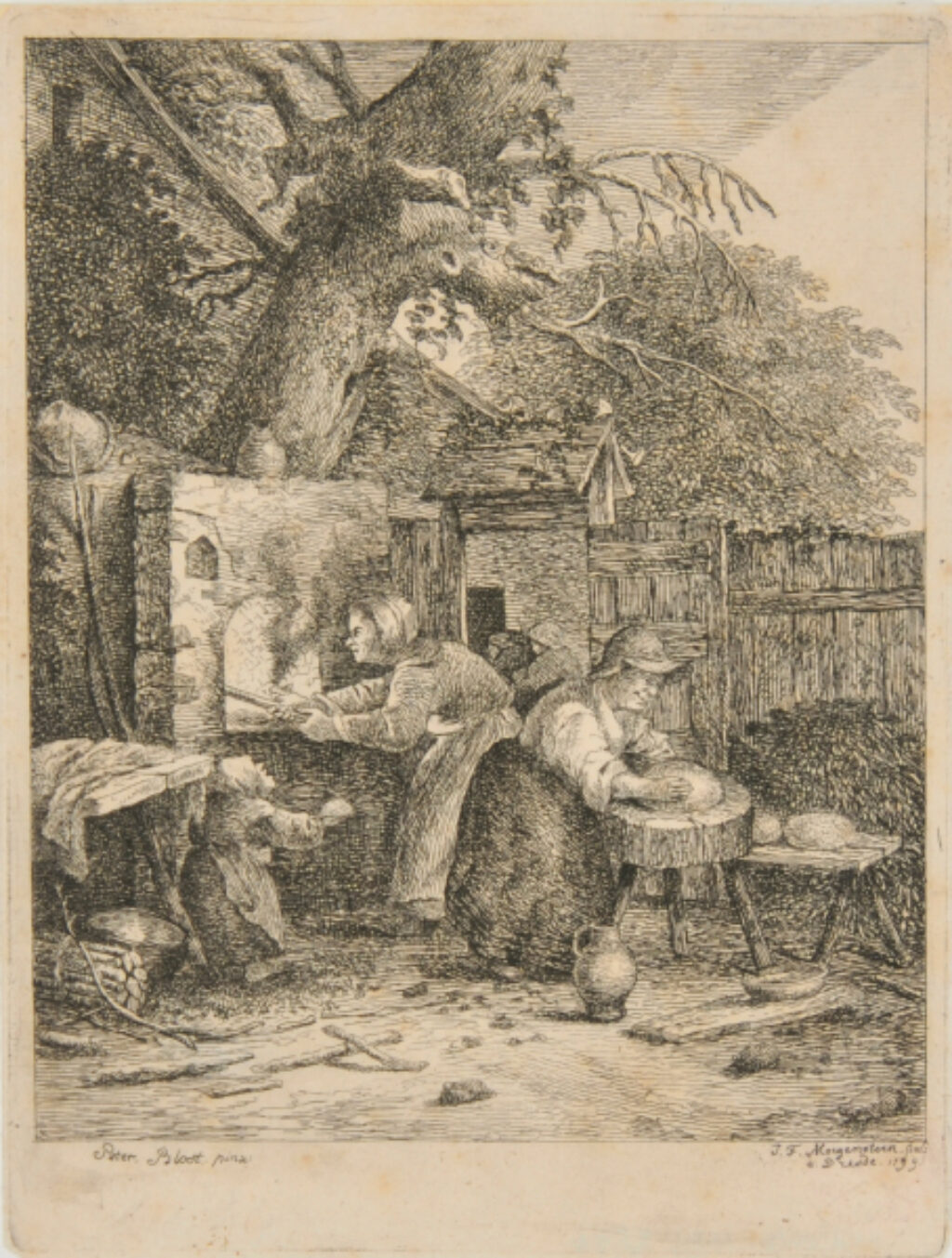 Two Women Baking Bread