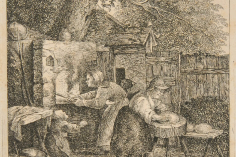 TWO WOMEN BAKING BREAD