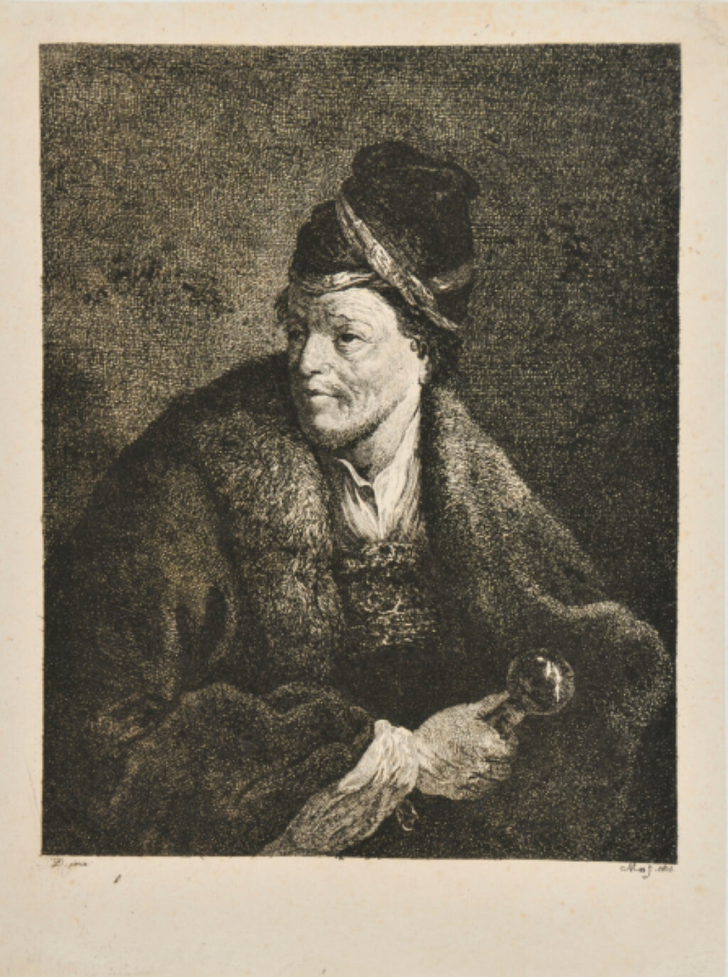 Bust of a Man with Fur-Trimmed Cloak