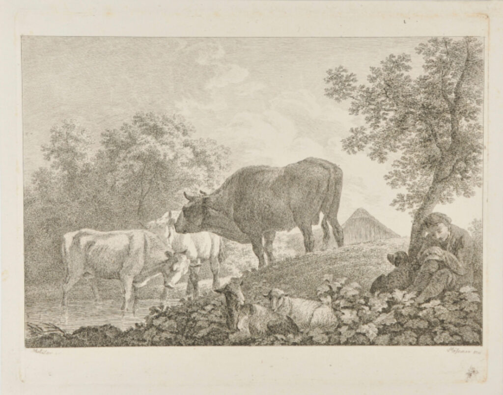 Landscape with a Herd and Boy Sleeping