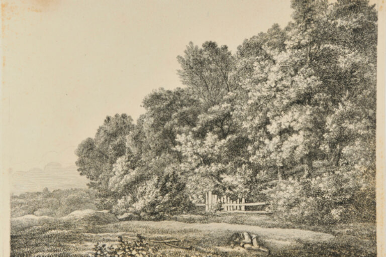 LANDSCAPE WITH BOY ASLEEP IN FOREGROUND