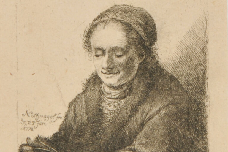 OLD WOMAN READING