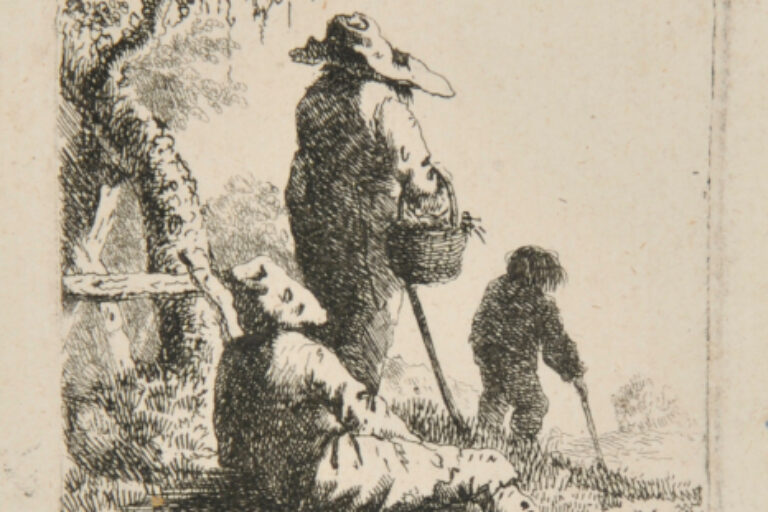 LANDSCAPE WITH THREE BEGGARS