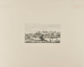 Landscape with Haymakers, with an Italian Hill Town in the Distance