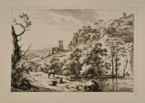Landscape with Cattle, and Ruins of Castle