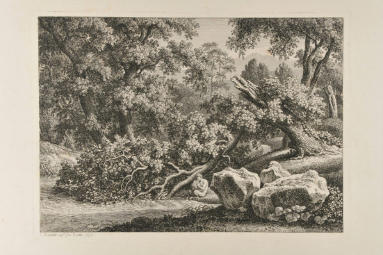 CLASSICAL LANDSCAPE WITH SATYR BLOWING ON PAN PIPES
