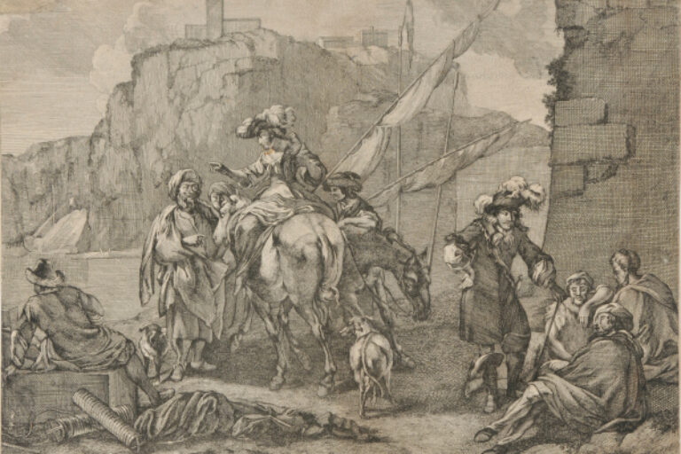 TRAVELERS AT A PORT