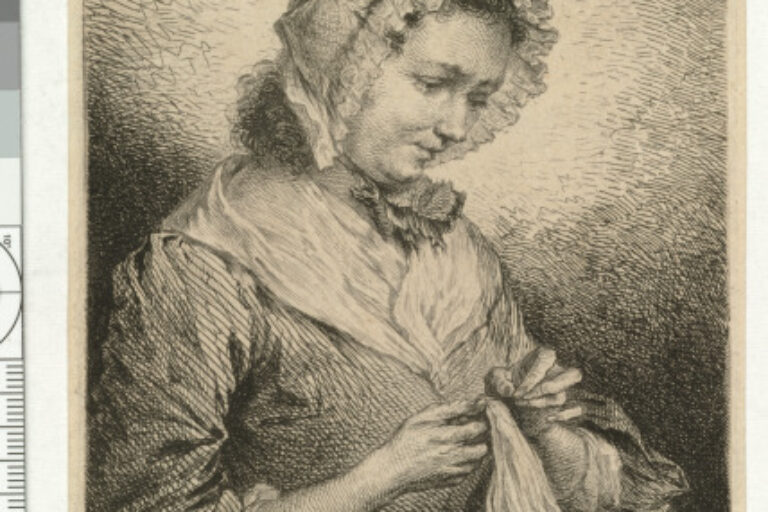 THE ARTIST'S WIFE SEWING
