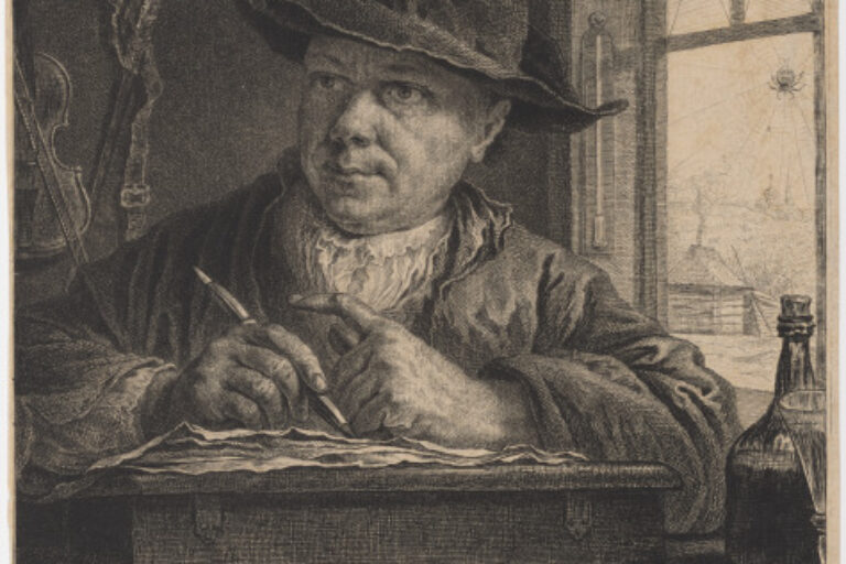 SELF-PORTRAIT WITH SPIDER IN THE WINDOW