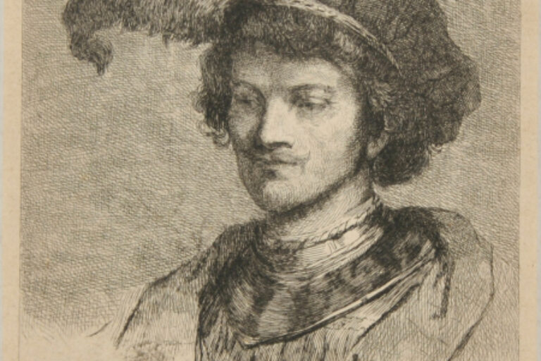 PLATE 4 FROM THE SERIES "TÊTES D'APRÈS REMBRANDT DU CABINET DE S. ALTE ELECTORALE DE SAXE"