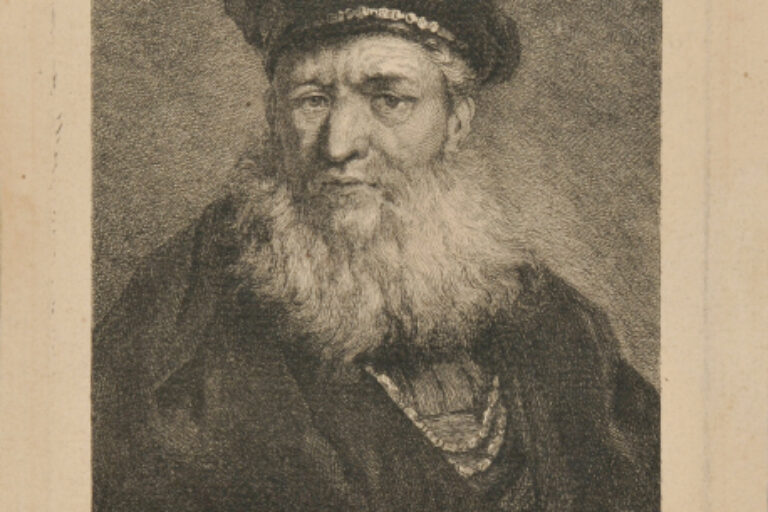 PLATE 1 FROM THE SERIES "TÊTES D'APRÈS REMBRANDT DU CABINET DE S. ALTE ELECTORALE DE SAXE"