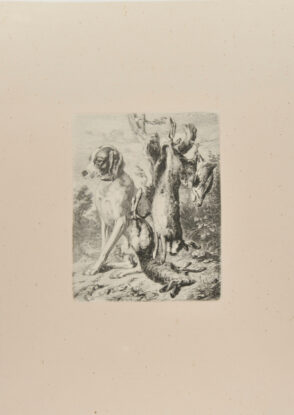 Hunting Dog with Game