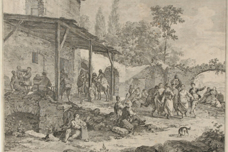 LANDSCAPE WITH PEASANTS DANCING