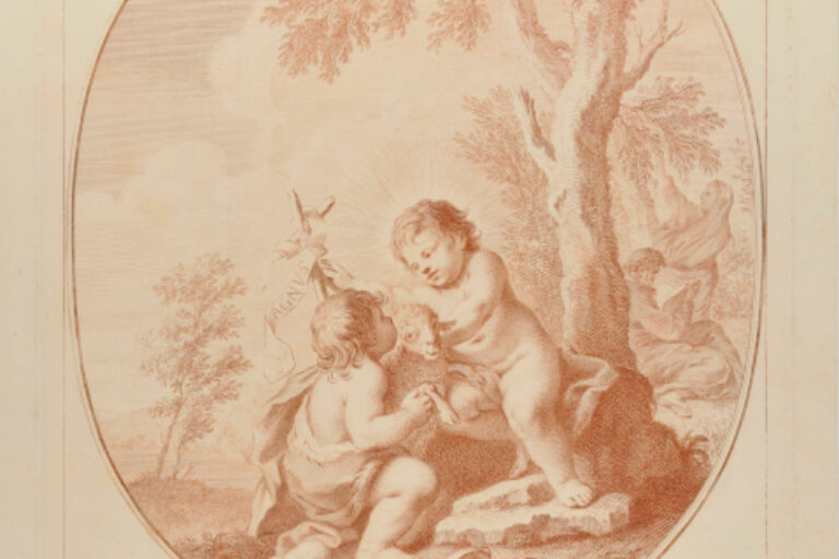 THE INFANTS CHRIST AND SAINT JOHN PLAYING WITH A LAMB