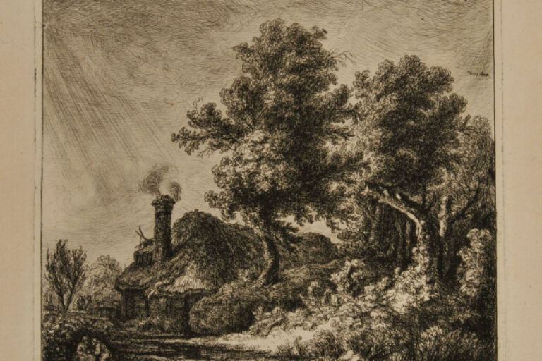 COTTAGE BENEATH LARGE TREES