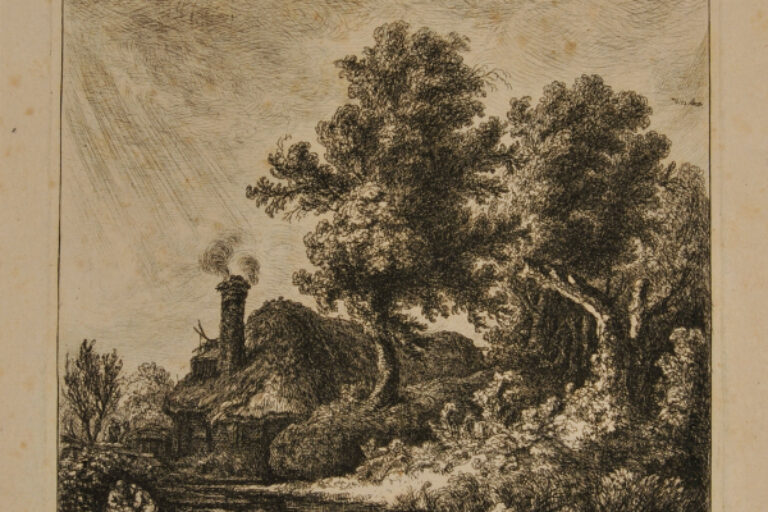 COTTAGE BENEATH LARGE TREES