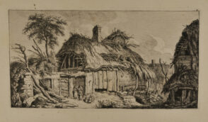 Children Playing by a Wood Pile