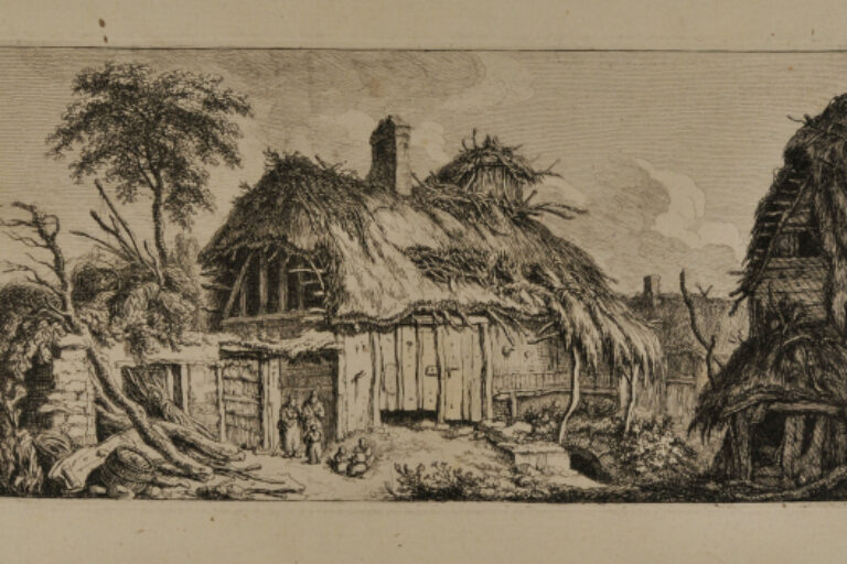 CHILDREN PLAYING BY A WOOD PILE