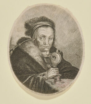 Old Woman with a Fur Bonnet and Collar