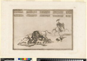 Echan perros al toro (They Loose Dogs on the Bull)