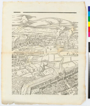 Plate from the series “Siege of Frankfurt”