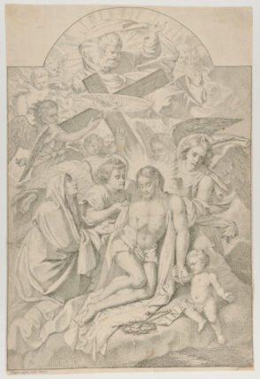 The Dead Christ, Mourned by the Virgin, Surrounded by Angels
