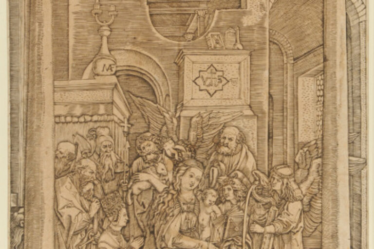 VIRGIN AMONG SAINTS AND ANGELS