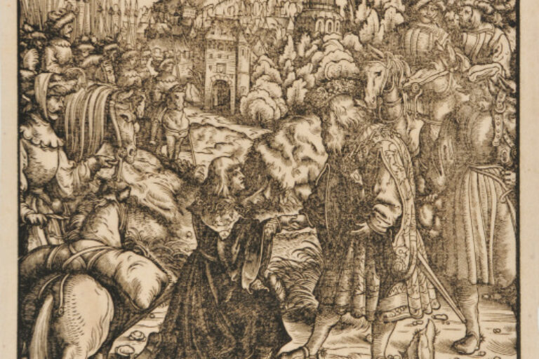 THE EMPEROR MAXIMILIAN MEETING ANOTHER KING BEFORE THE WALLS OF A TOWN
