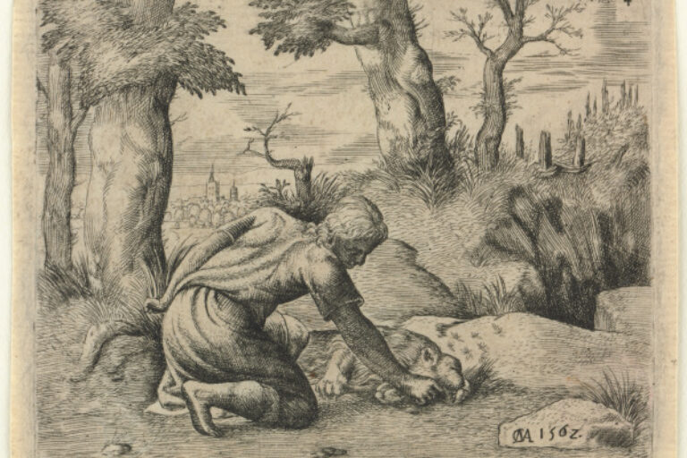 SAMSON FINDING BEES AND HONEY IN THE LION CARCASS