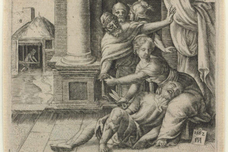 DELILAH CUTTING OFF SAMSON'S HAIR