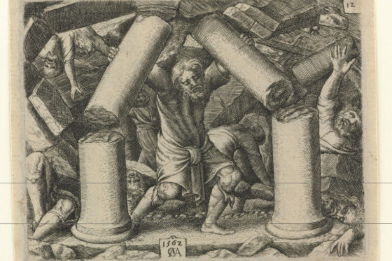 SAMSON PULLS DOWN THE PILLARS OF THE TEMPLE