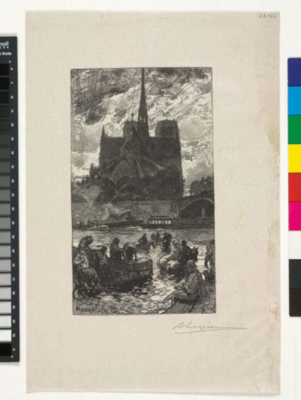 Watering Place Behind Notre Dame, Setting Sun