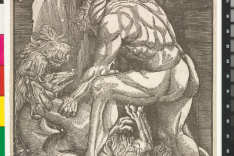 HERCULES BRINGING CERBERUS FROM THE LOWER WORLD