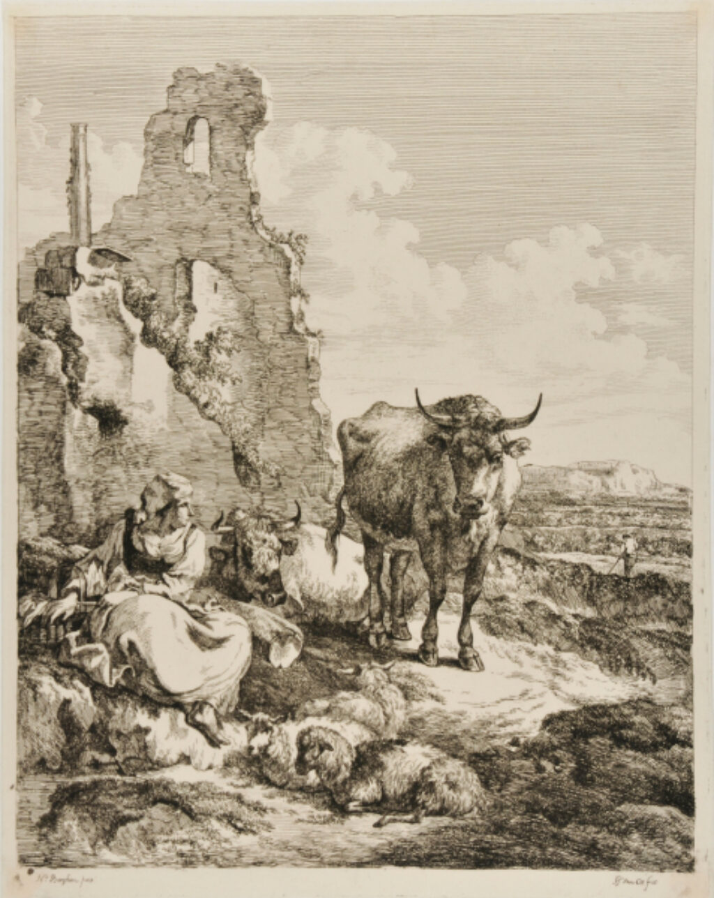 Landscape with Woman and Cow - Image 2